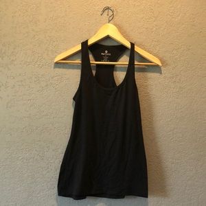 Black racer back tank top